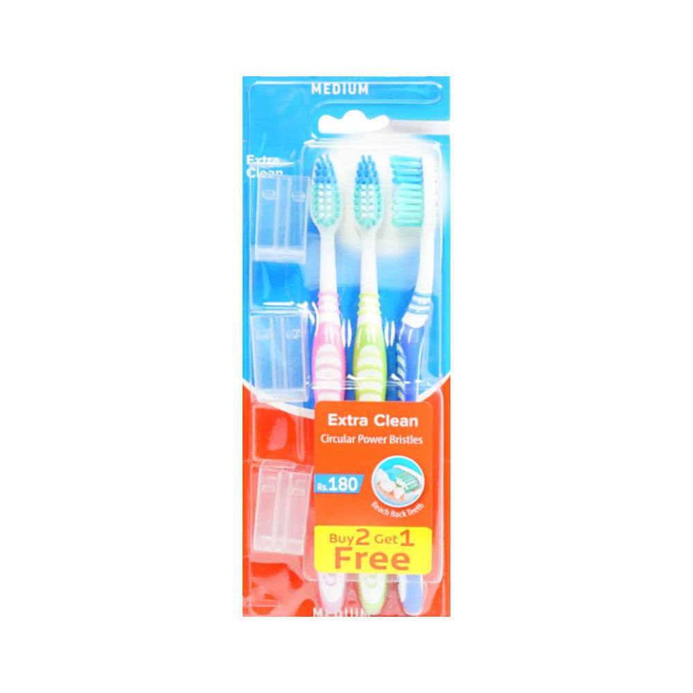 COLGATE TOOTH BRUSH EXTRA CLEAN TRIPLE PACK MEDIUM