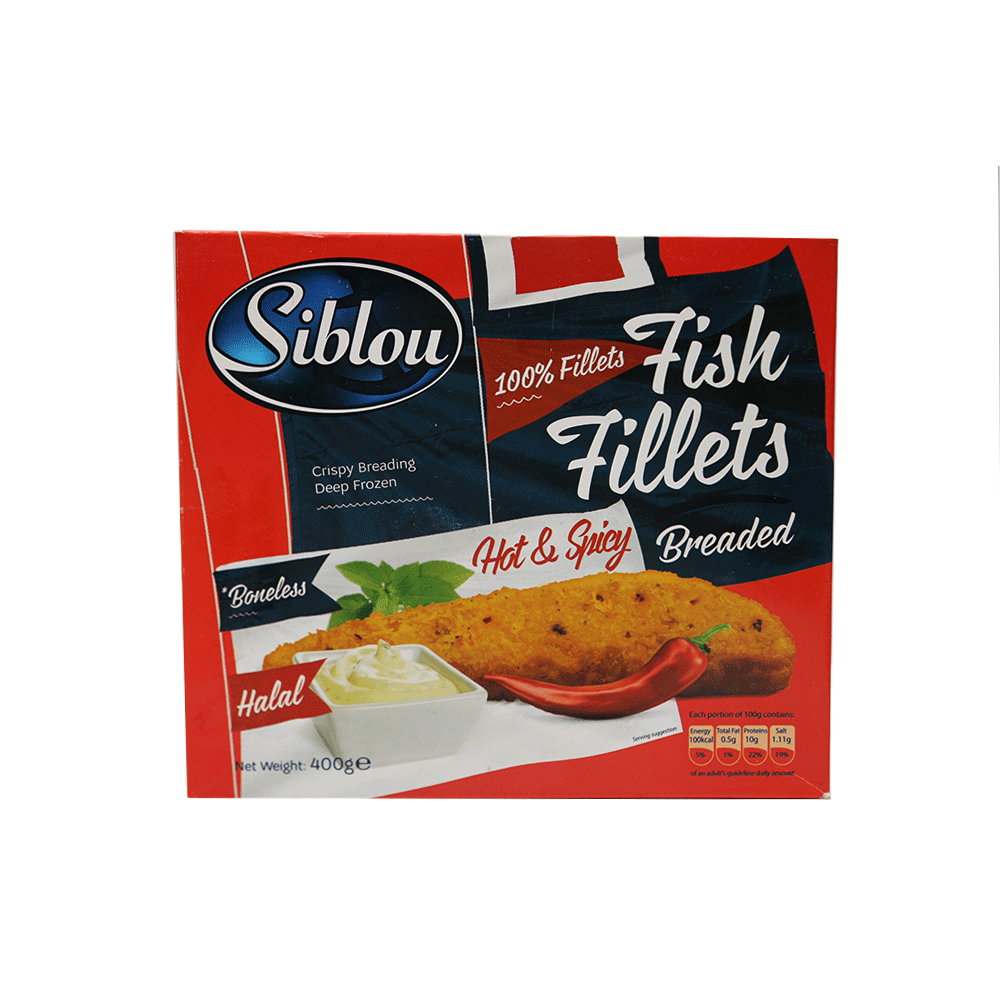 SIBLOU BREADED FISH FILLET HOT & SPICY 400 GM