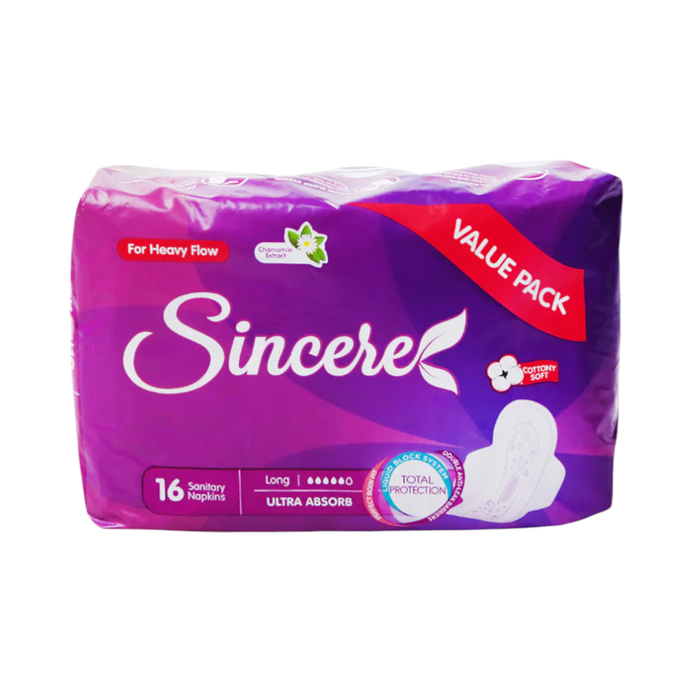 SINCERE PAD ULTRA THIN LONG VALUE PACK 16 PCS