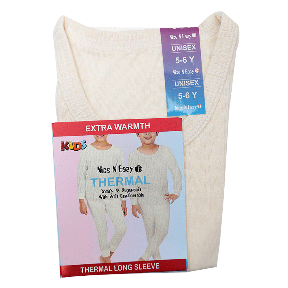 GIRLS L/S THERMAL TOP SELF DESIGN MW-20 5-6 YEAR