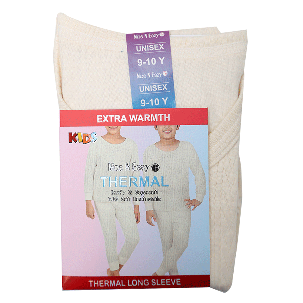 GIRLS L/S THERMAL TOP SELF DESIGN MW-20 9-10 YEAR