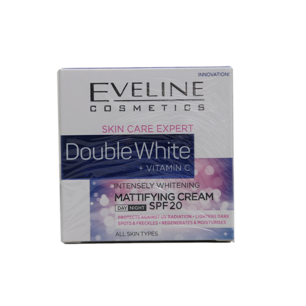 EVELINE DOUBLE WHITE MATTIFYING CREAM DAY & NIGHT 50ML