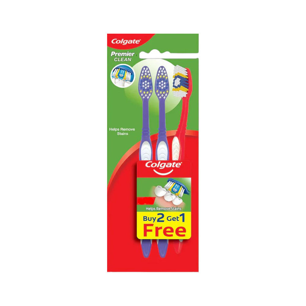 COLGATE TOOTH BRUSH PREMIER CLEAN SOFT BUY2 GET1 FREE