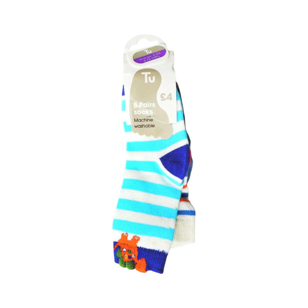 BOYS SOCKS PACK OF 5 MW-20 6-12M