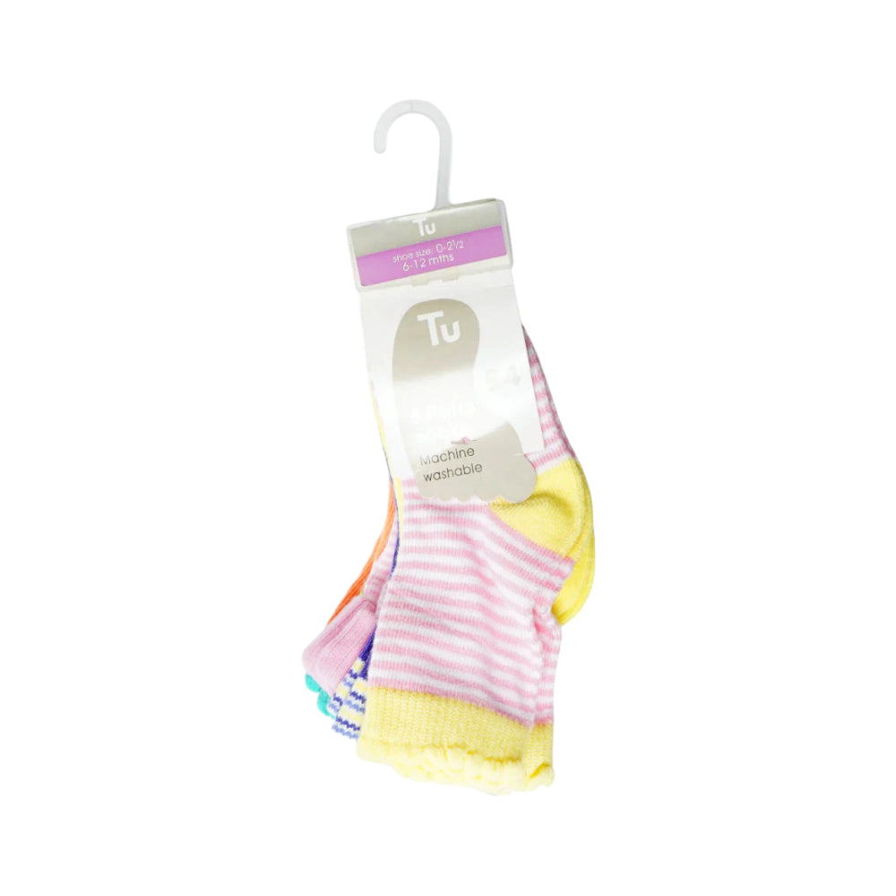 GIRLS SOCKS PACK OF 5 MW-20 6-12M