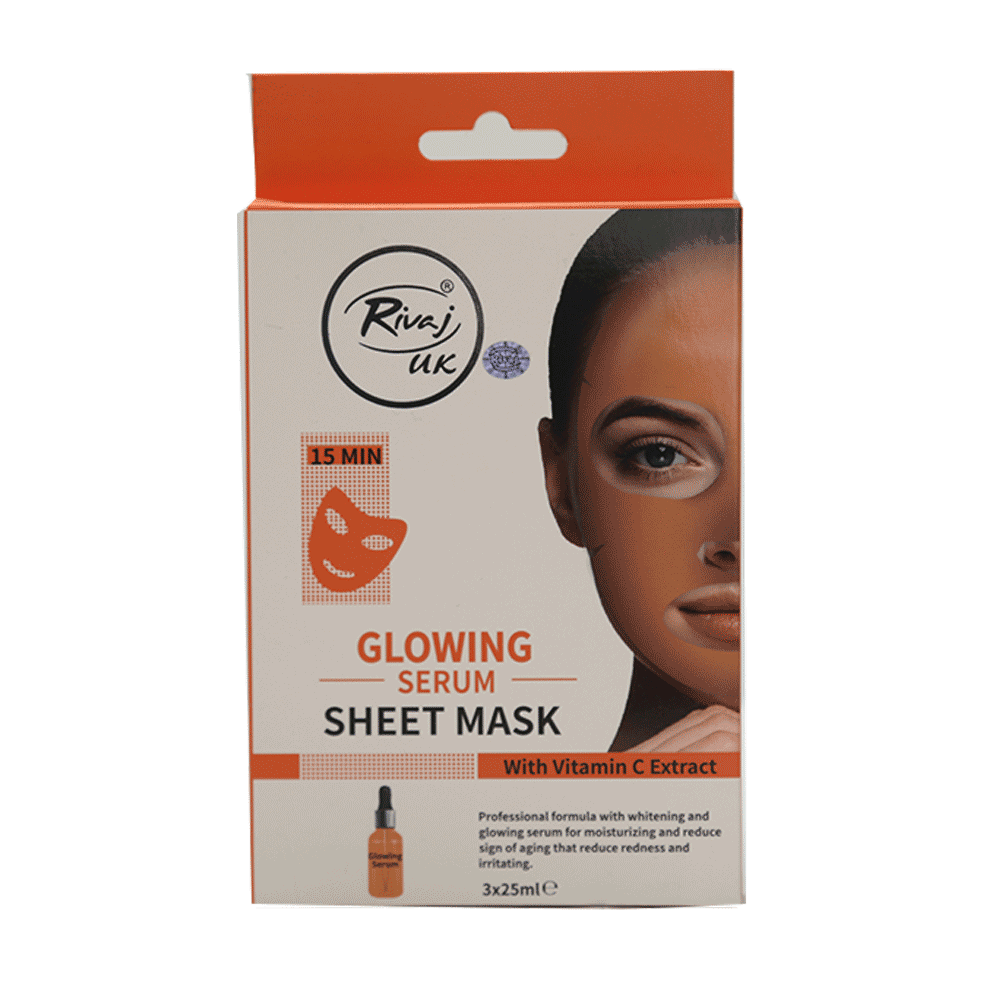 RIVAJ GLOWING SERUM SHEET MASK 3X25ML