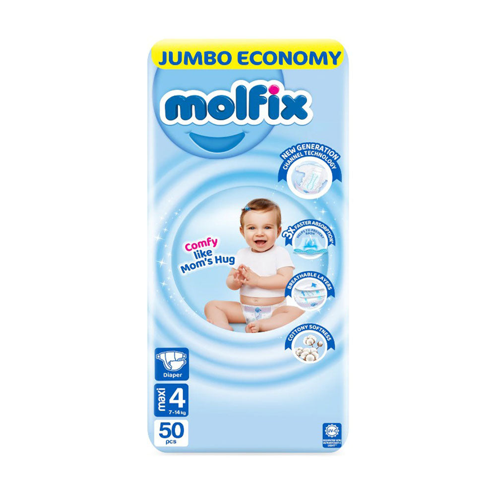 MOLFIX DIAPERS MAXI NO4 7-14 KG 50 PCS
