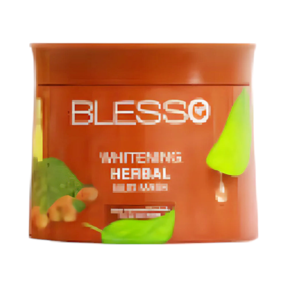 BLESSO NATURALS WHITENING FACIAL HERBAL MUD MASK JAR 500 ML