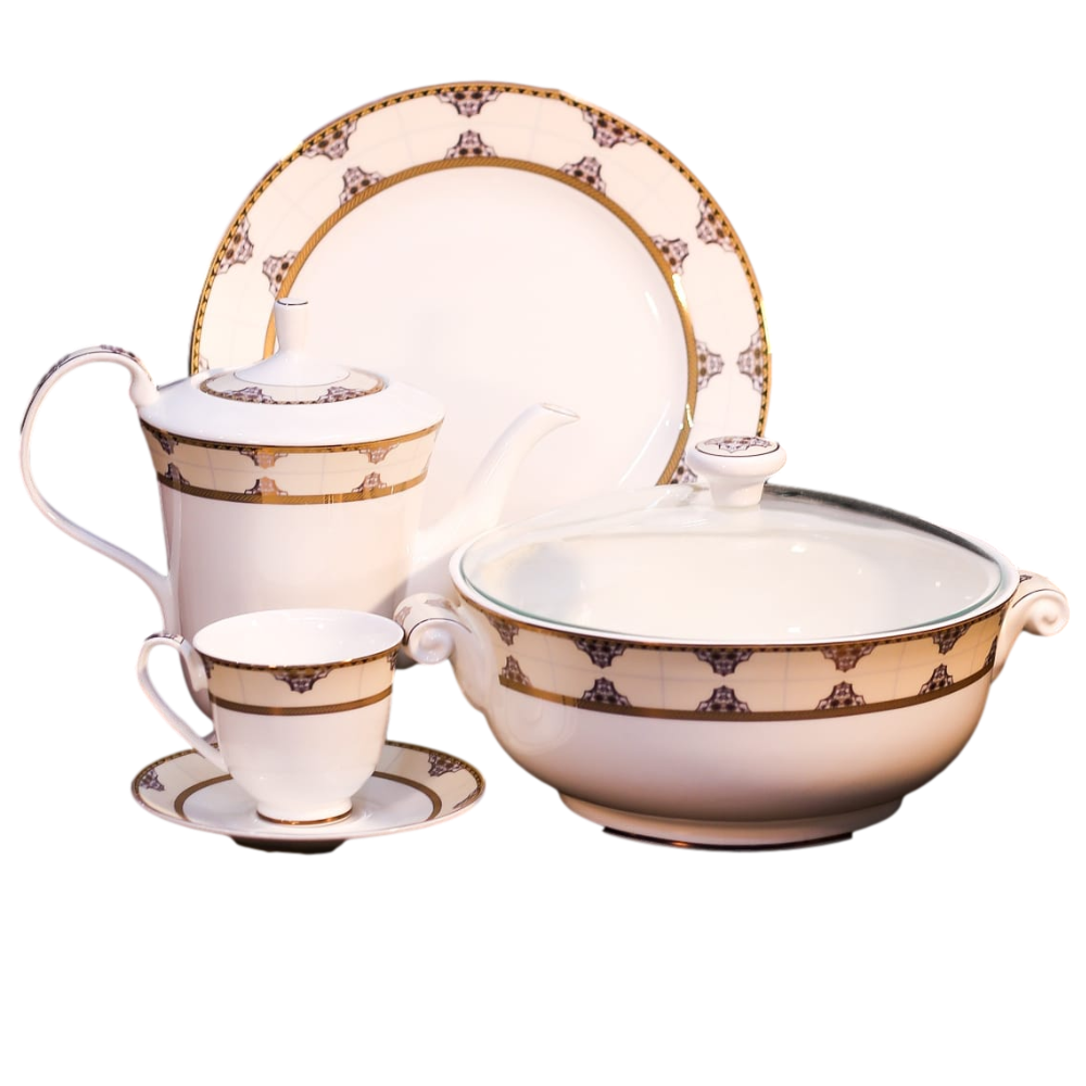 DINNER SET JOHNWOOD 87PC B19CA02G