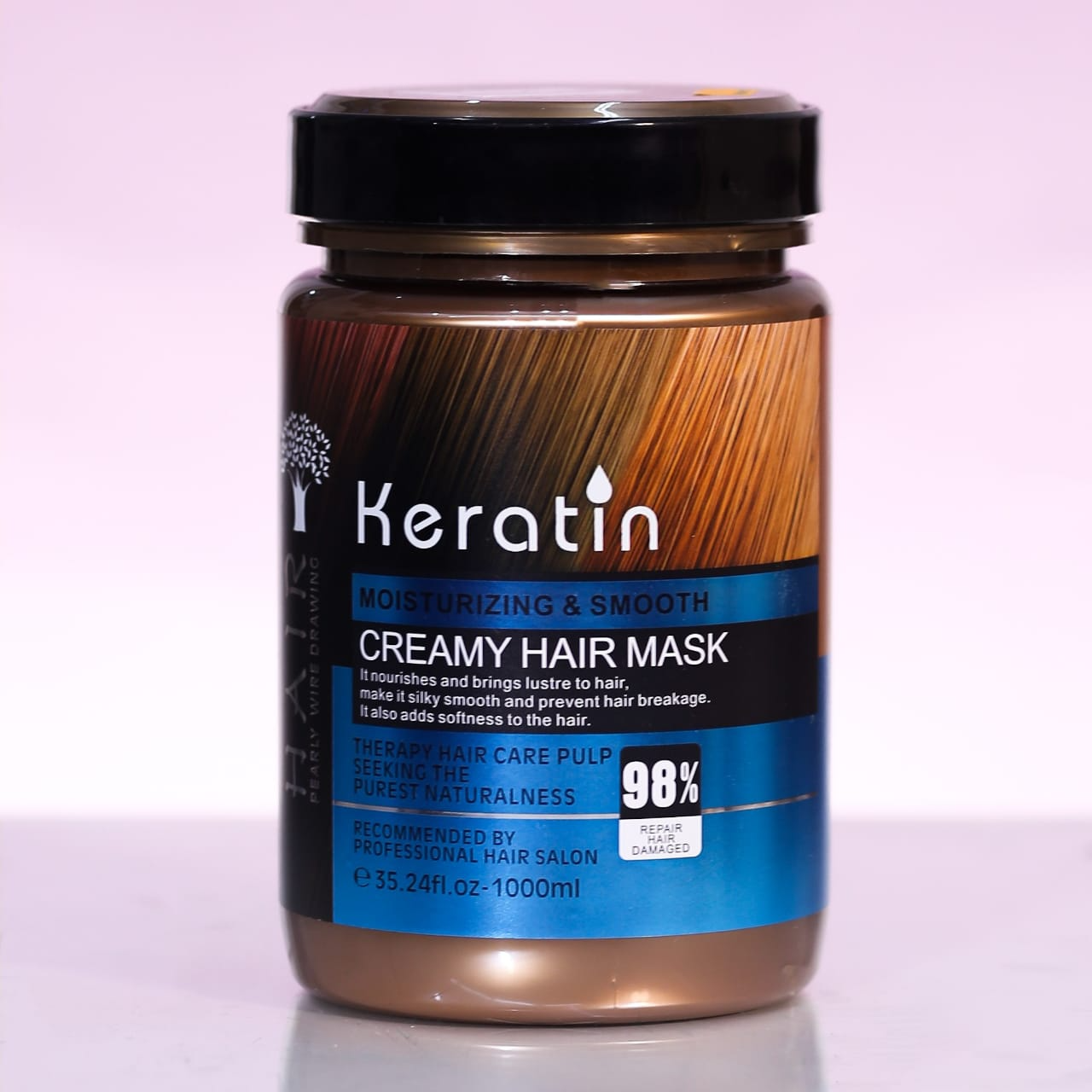 KERATIN CREAMY HAIR MASK MOISTURIZING & SMOOTH 1000 ML