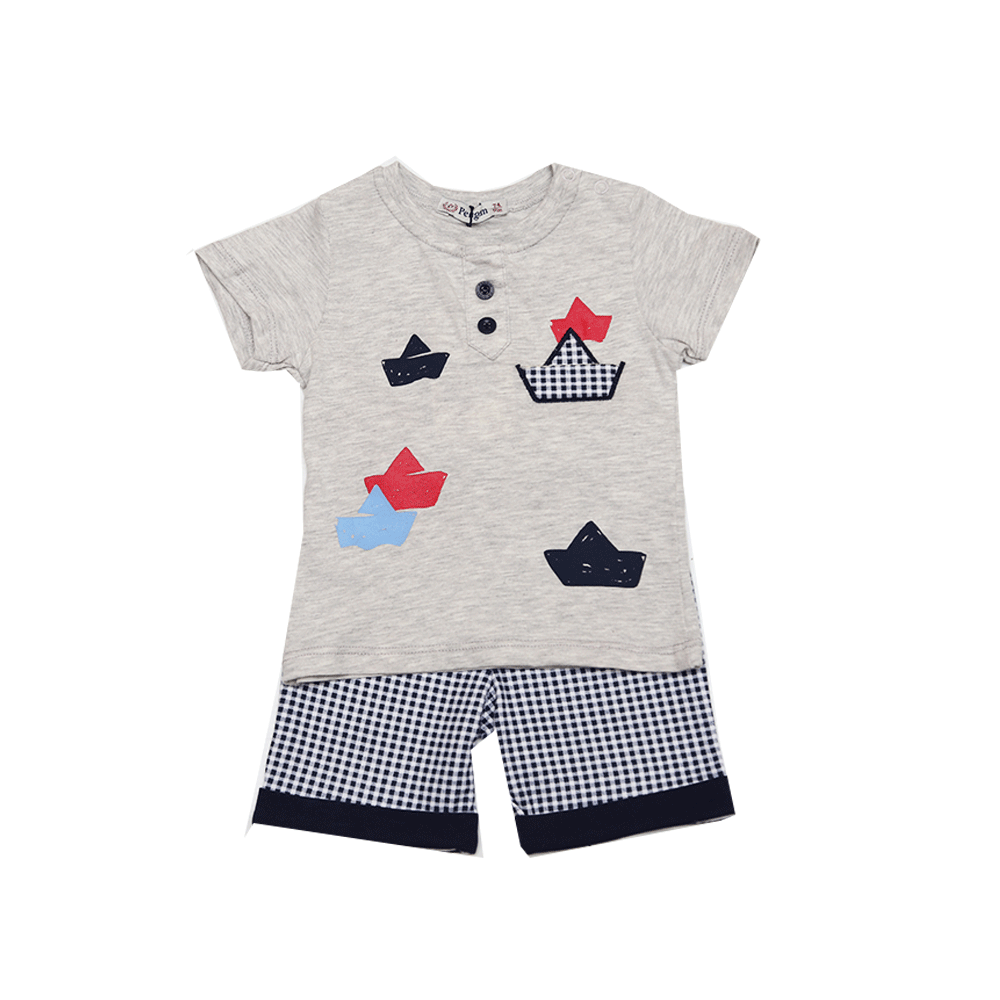 BOYS S/S NICKER SUIT 215519 TUR SU-21 6-9M