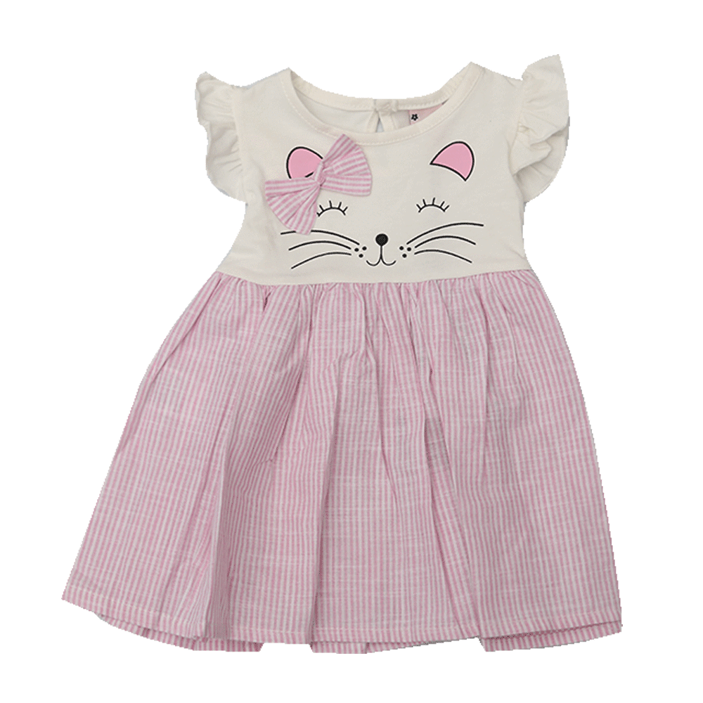 GIRLS CAP SLEEVES COTTON FROCK E11284 TUR SU-21 3-6M