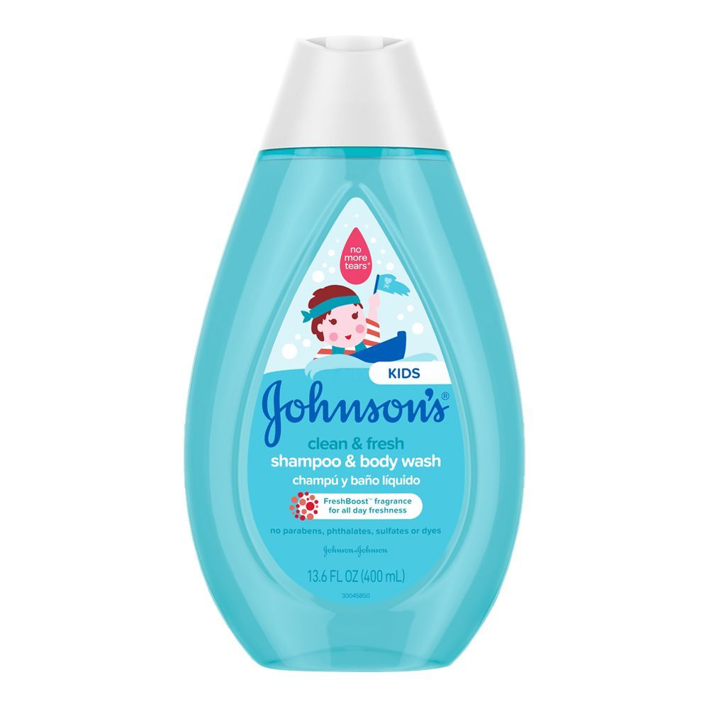 JOHNSONS KIDS SHAMPOO & BODY WASH CLEAN & FRESH 400 ML