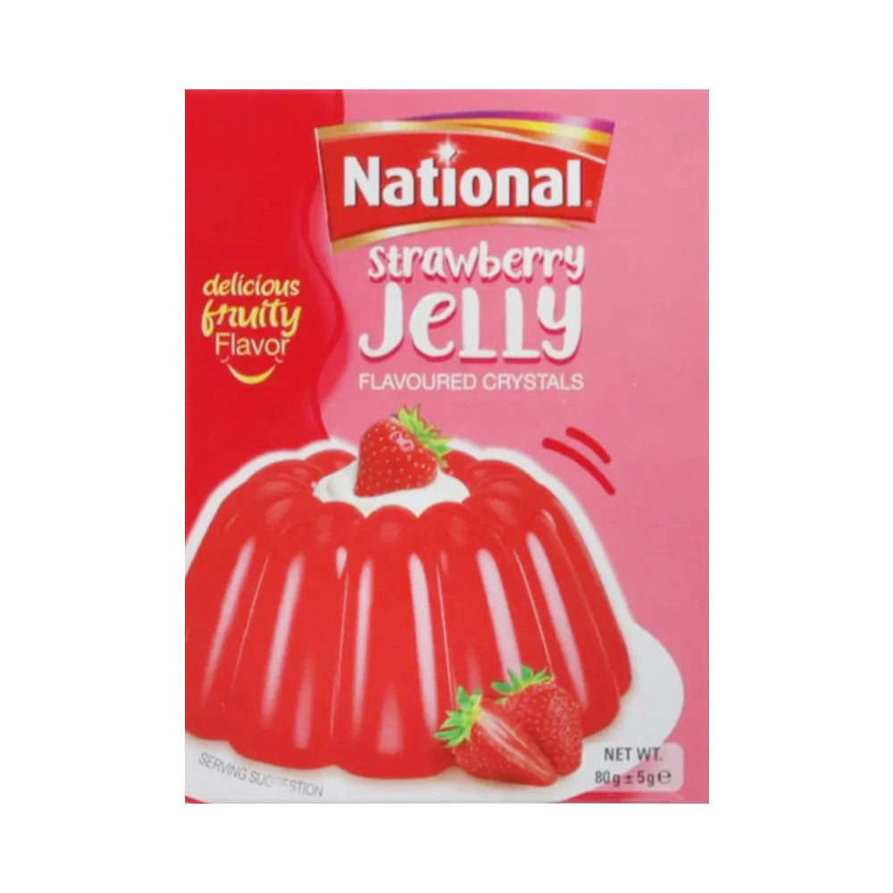 NATIONAL CRYSTAL JELLY STRAWBERRY 80GM