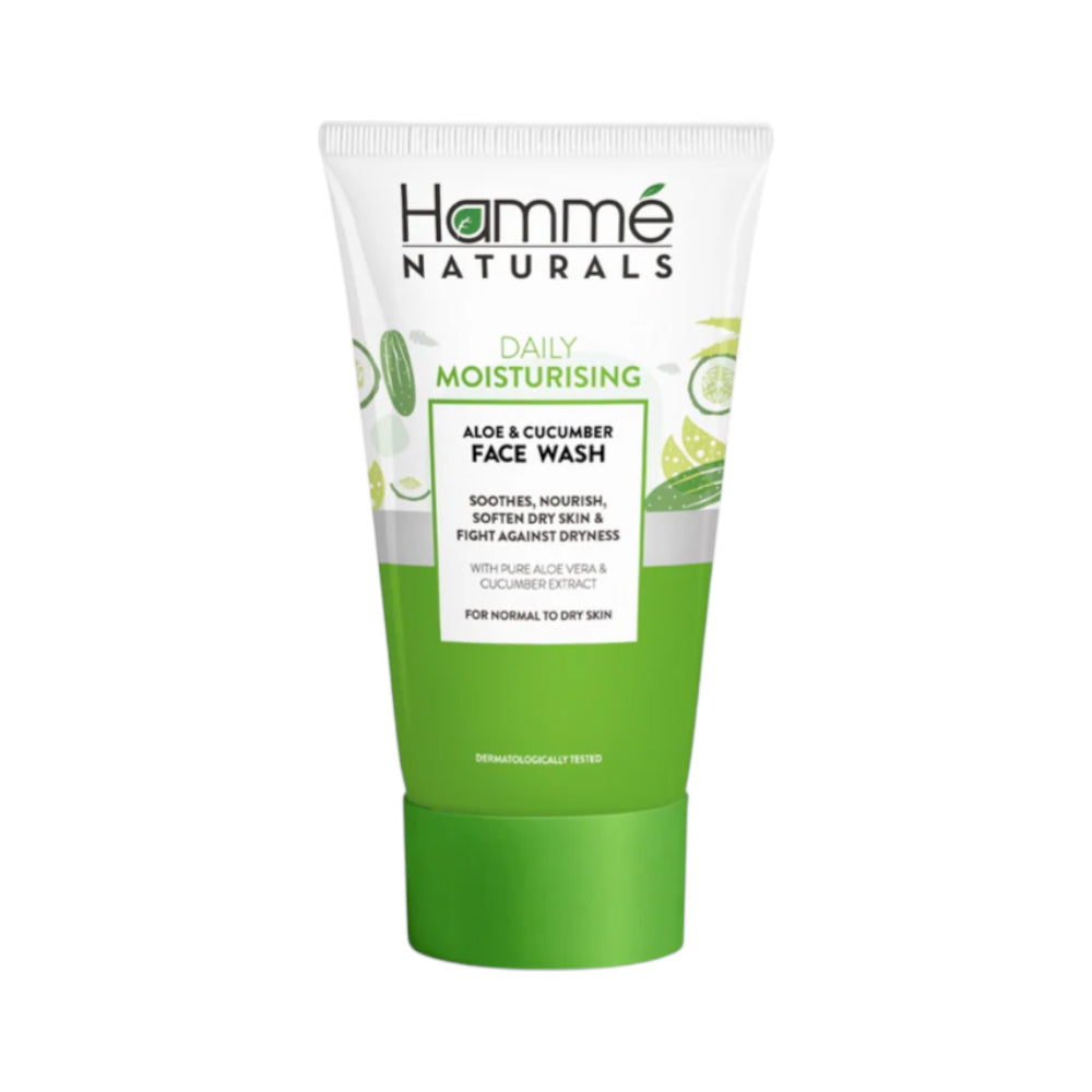 HAMME NATURALS DAILY MOISTURISING ALOE AND CUCUMBER FACE WAS