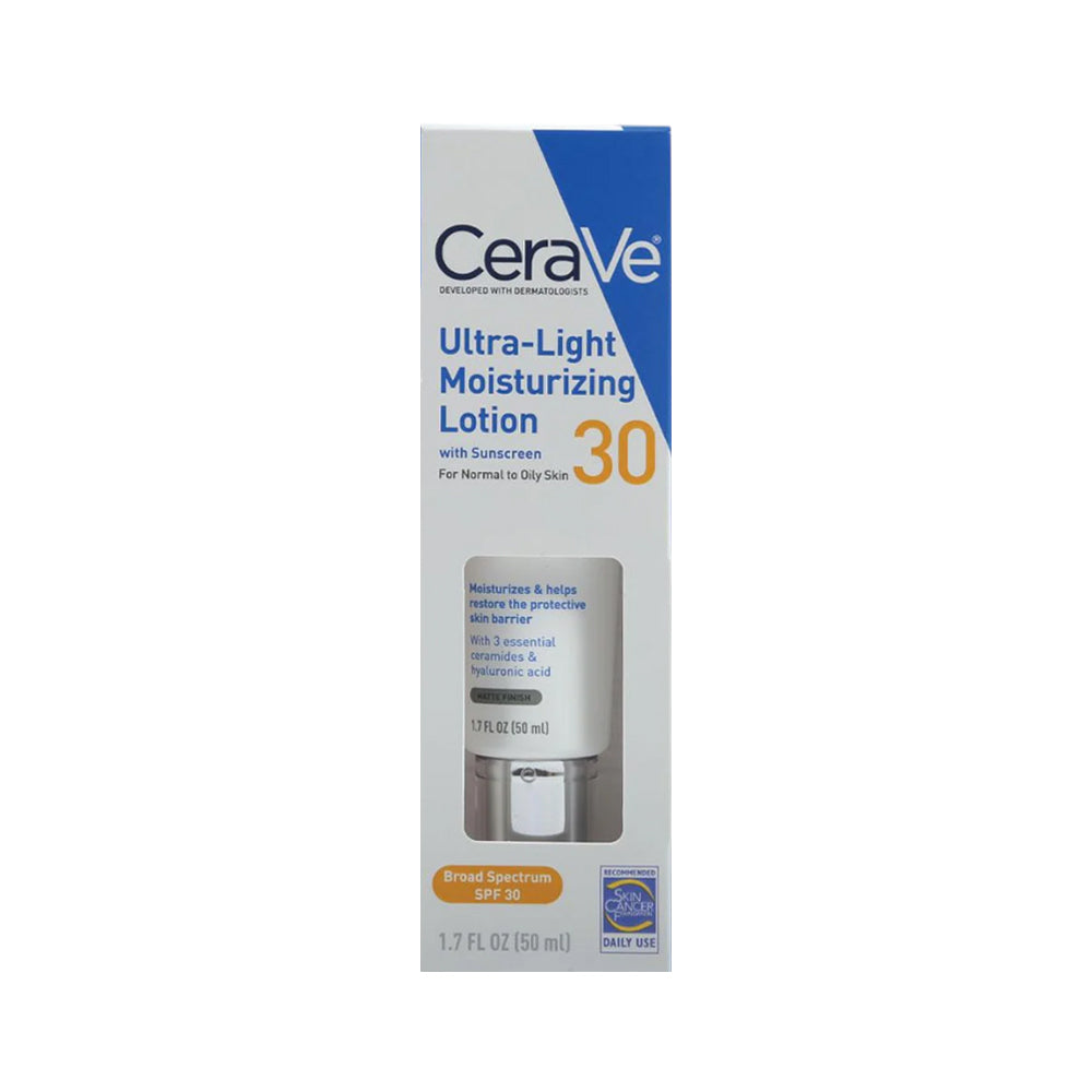 CERAVE ULTRA LIGHT MOISTURIZING LOTION WITH SUNSCREEN 30 FOR