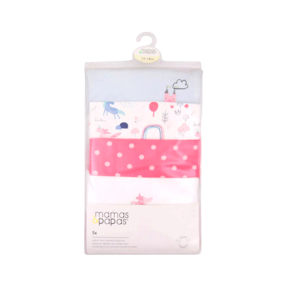 GIRLS L/S 5PC BODY SUIT MAMA & PAPA IR MW-21 12-18M