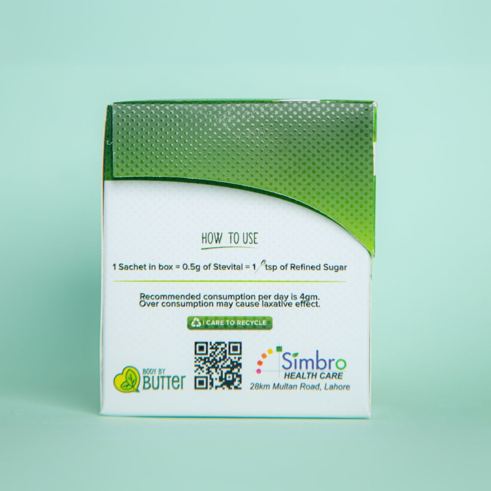 STEVITAL-25 GRAMS SACHET BOX-SWEETNESS WITH 0 CALORIES & NO