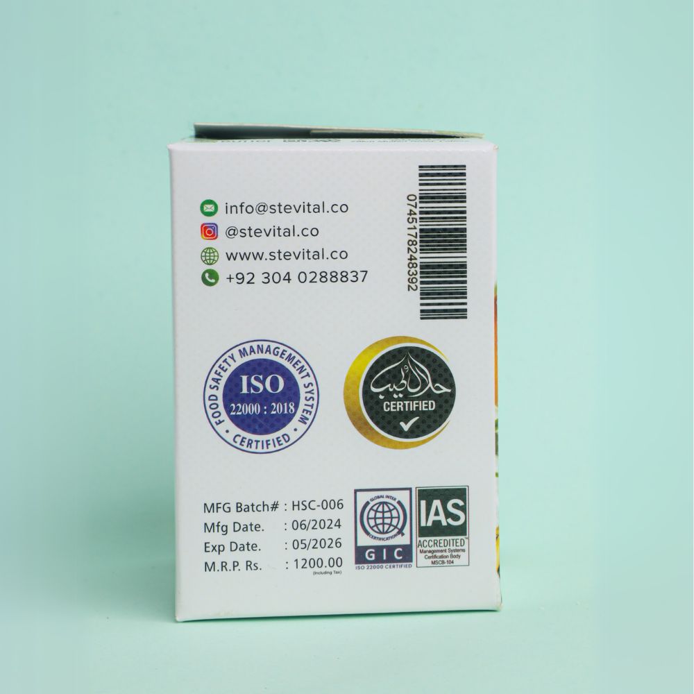 STEVITAL-25 GRAMS SACHET BOX-SWEETNESS WITH 0 CALORIES & NO