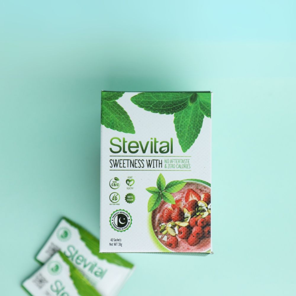 STEVITAL-25 GRAMS SACHET BOX-SWEETNESS WITH 0 CALORIES & NO