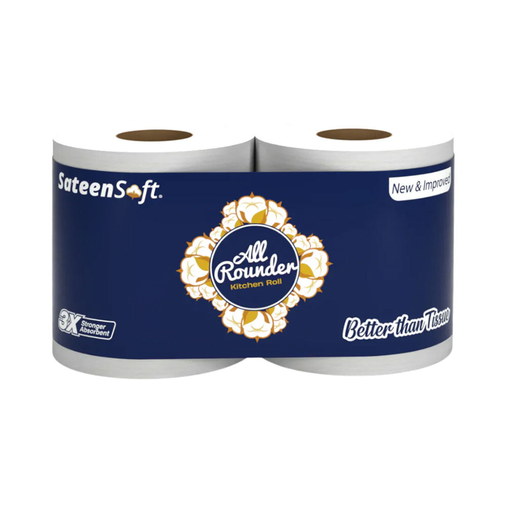 SATEENSOFT ALL ROUNDER KITCHEN SMALL ROLL TWIN PACK