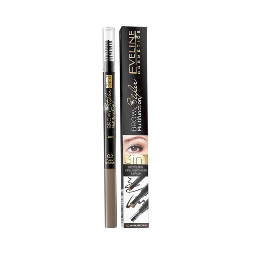 EVELINE BROW STYLER 3IN1 MULTIFUNCTION 01 MEDIUM BROWN