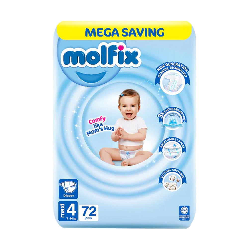 MOLFIX DIAPERS 4 MAXI 7-14 KG 72 PCS