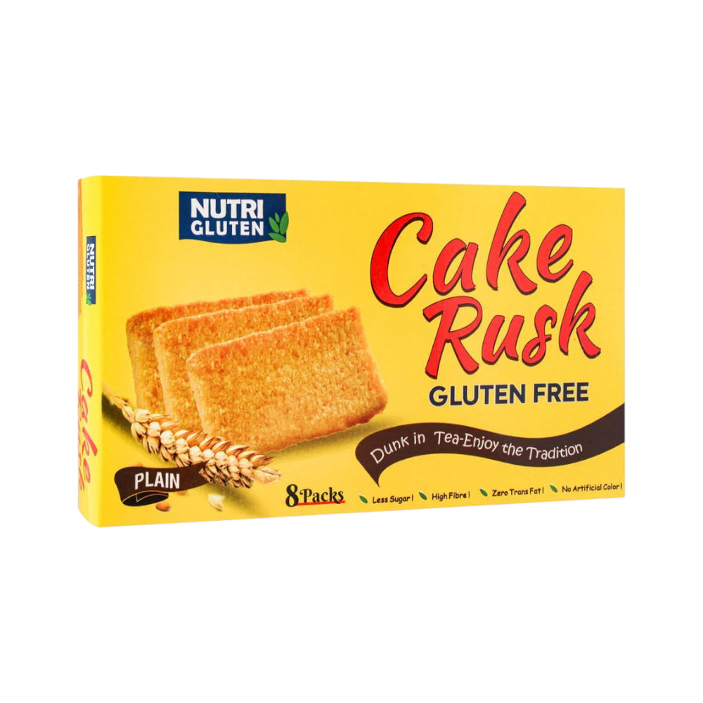NUTRI GLUTEN FREE CAKE RUSK PLAIN 160 GM
