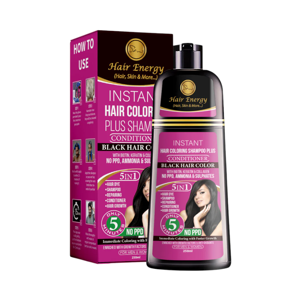 HAIR ENERGY INSTANT HAIR COLORING SHAMPOO PLUS CONDITIONER B