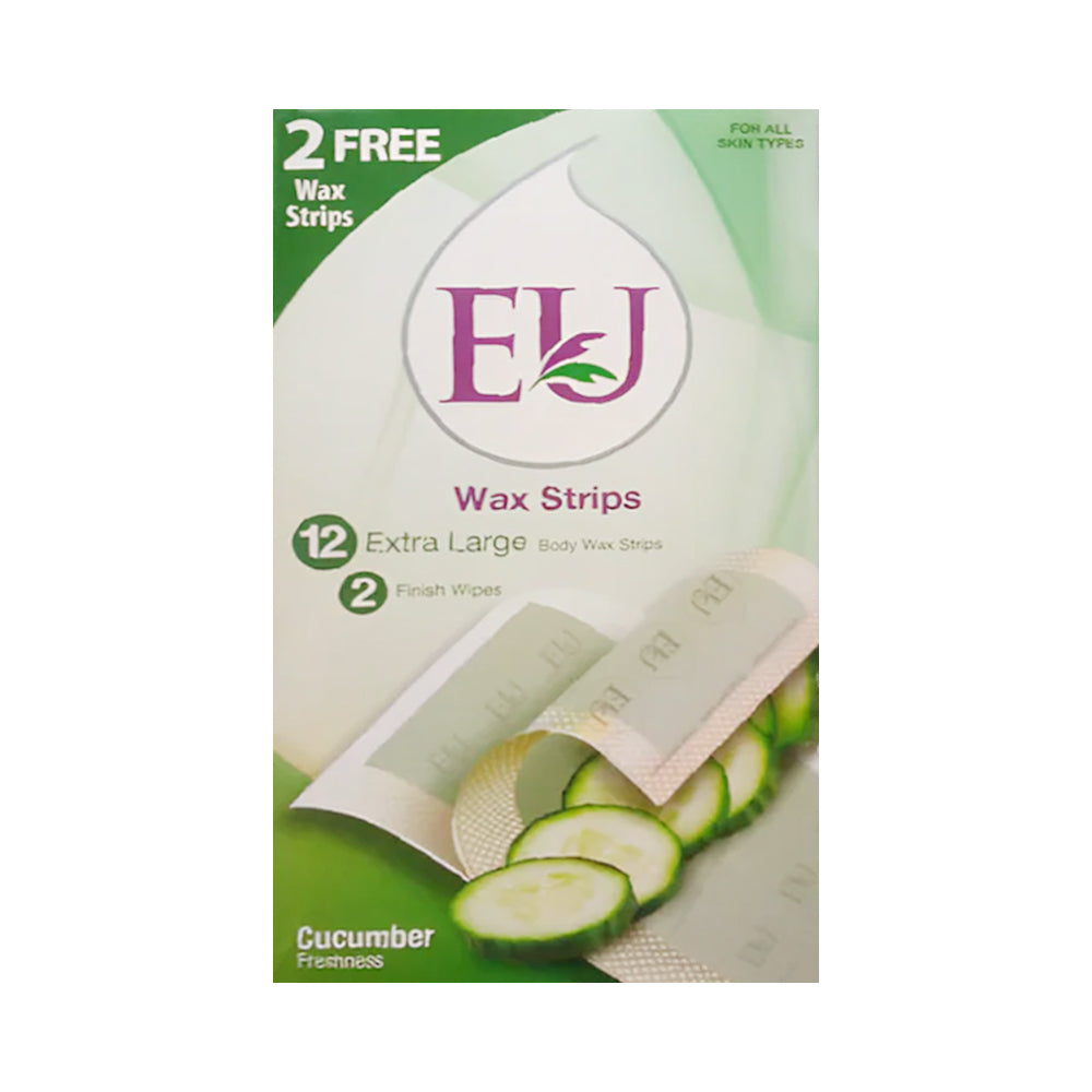 EU CREAM WAX STRIPS CUCUMBER XL 12S
