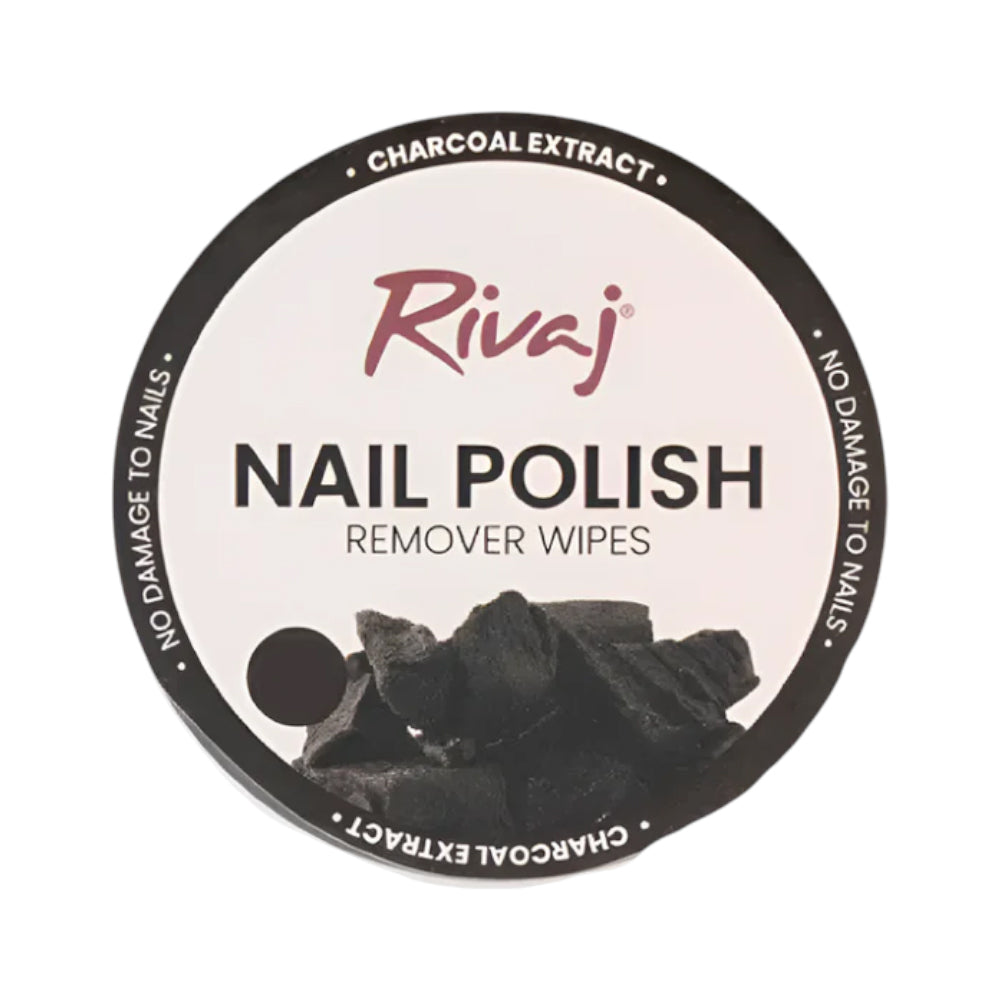 RIVAJ CHARCOAL NAIL POLISH REMOVER WIPES