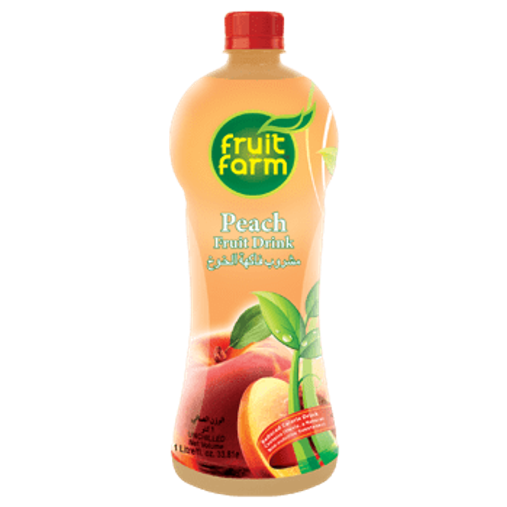 FRUIT FARM PEACH FRUIT DRINK BOTTLE 1LTR