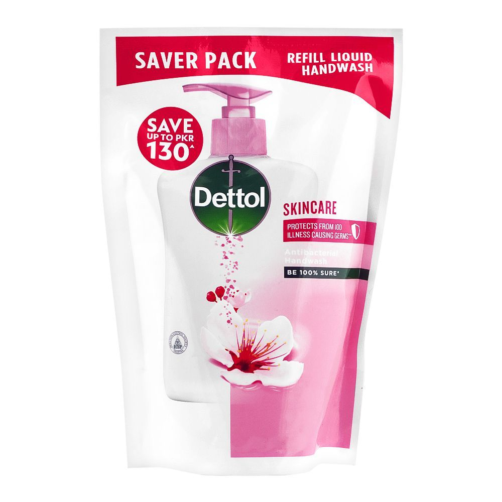 DETTOL REFILL LIQUID HAND WASH SKIN CARE POUCH 375ML