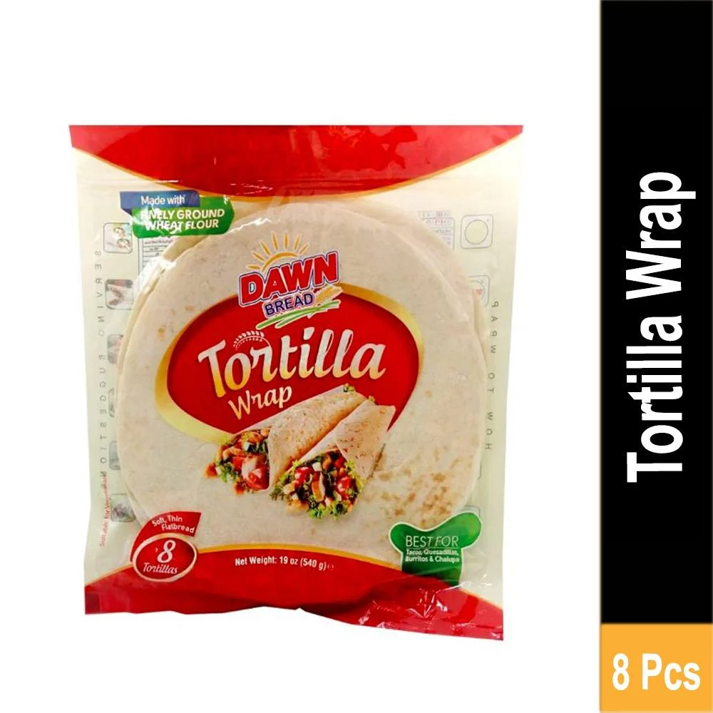 DAWN BREAD TORTILLA WRAP LARGE 8PCS 540GM