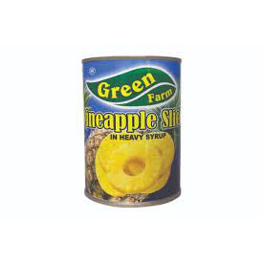 GREEN FARM PINEAPPLE SILCE HEAVY SYRUP 565 GM