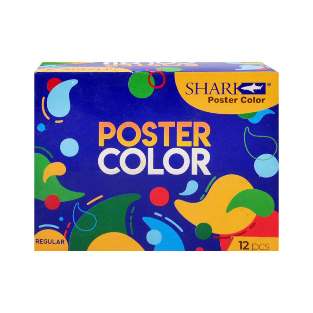 PC-1202 SHARK POSTER COLOR 12PC A.M