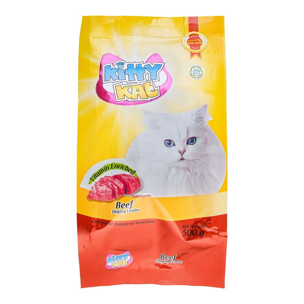 KITTY KAT DRY CAT FOOD - BEEF 500 GM