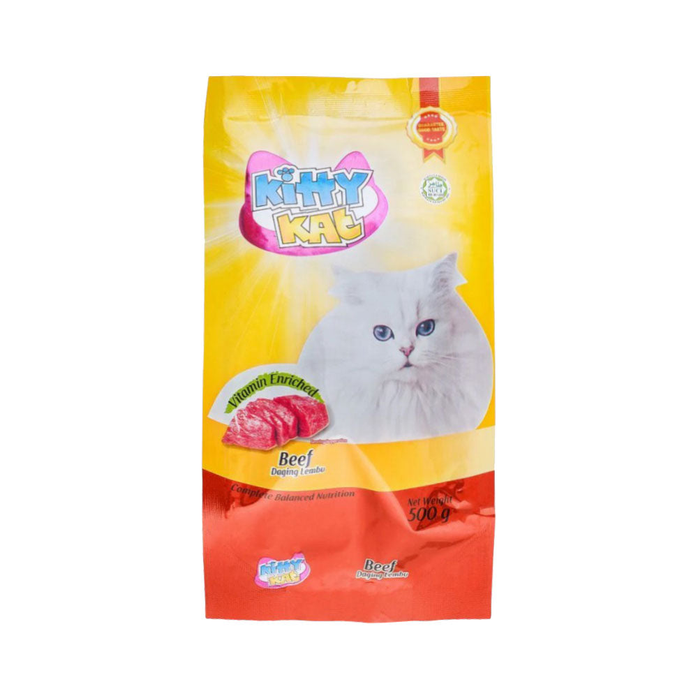 KITTY KAT DRY CAT FOOD - BEEF 500 GM