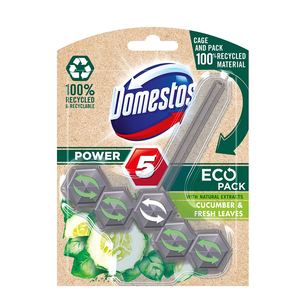 DOMESTOS POWER BLOCK 5 CUCUMBER & FRESH LEAVES 55 GM