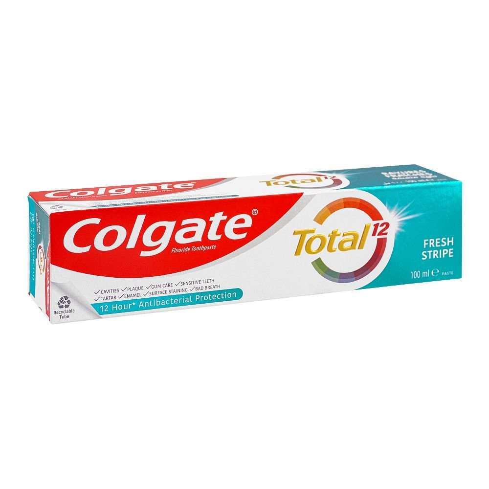 COLGATE TOOTH PASTE TOTAL 12 FRESH STRIPE 100 ML – Al-Fatah