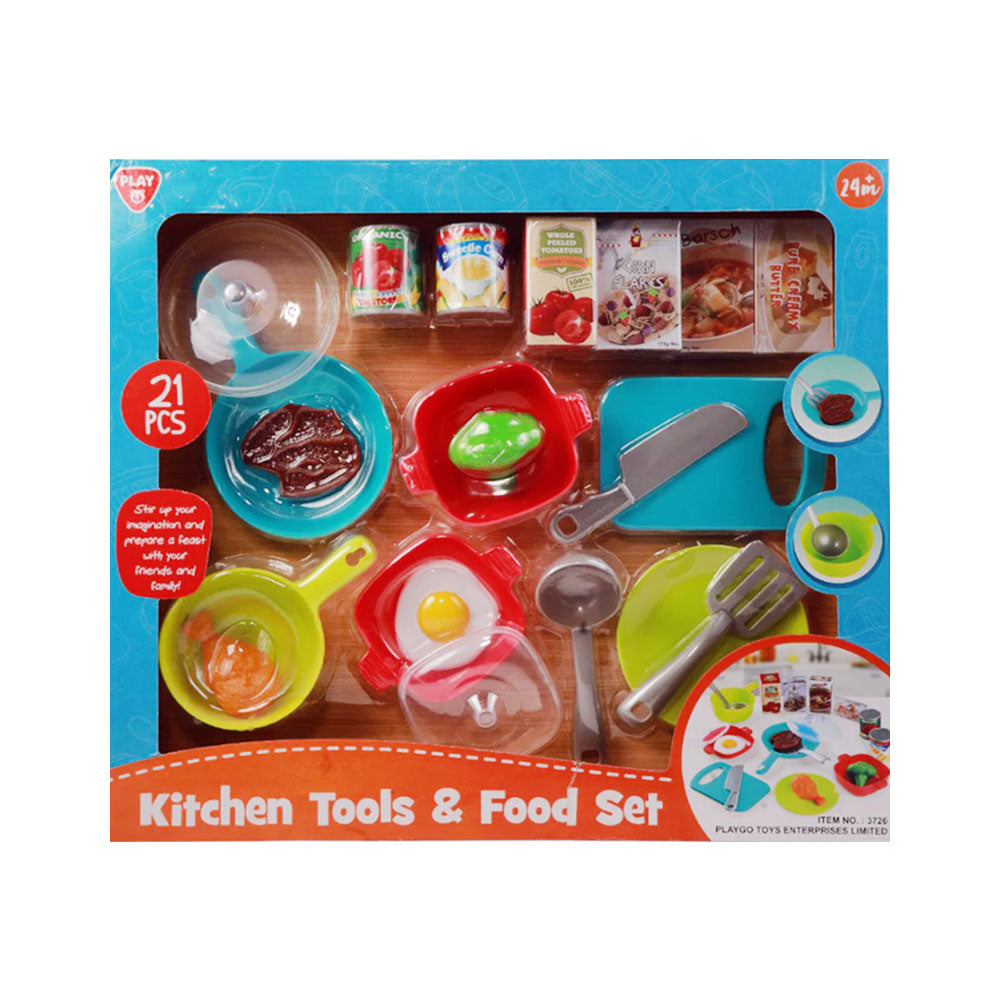 3726 PLAY GO KITCHEN TOOLS & FOOD SET H.B