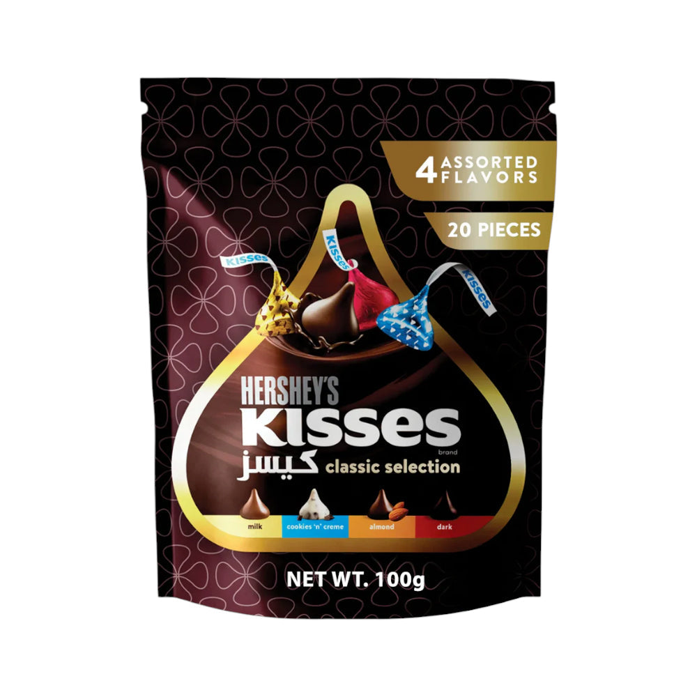HERSHEYS KISSES CHOCOLATE CLASSIC SELECTION 4 FLAVOR 100 GM