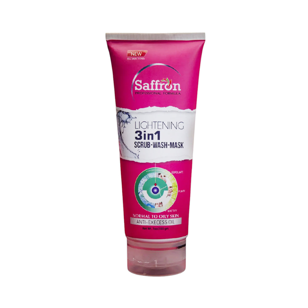 SAFFRON LIGHTENING 3IN1 SCRUB WASH MASK 200GM