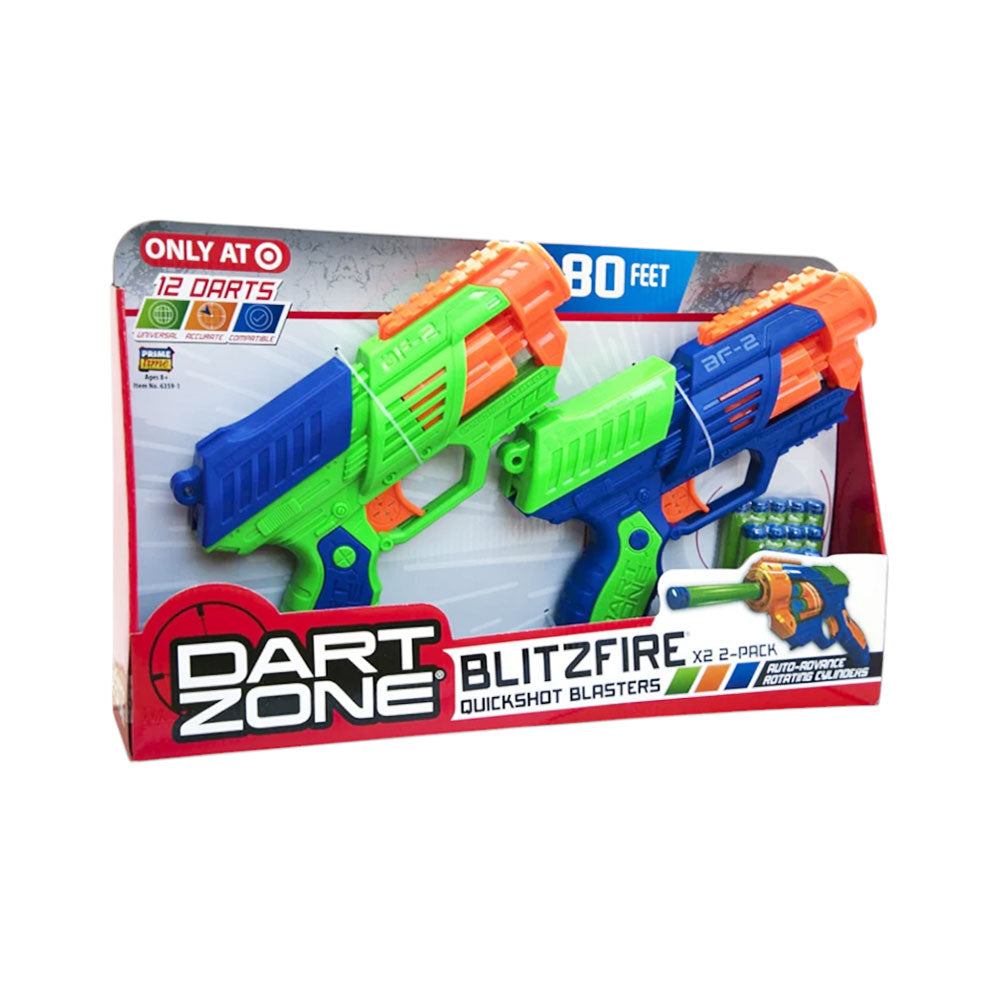 6359-EU DART ZONE BLITZFIRE QUICKSHOT DART GUN X2 D