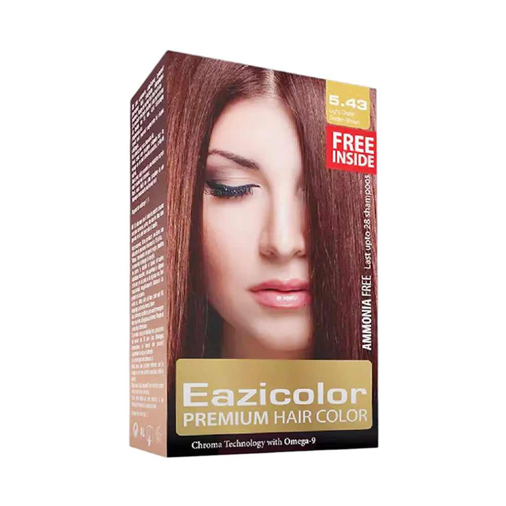 EAZICOLOR PREMIUM KIT FOR WOMEN 5.43 L.COPPER GOLDEN BROWN
