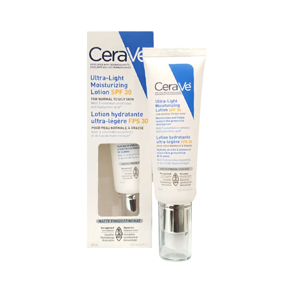 CERAVE ULTRA LIGHT MOISTURIZING LOTION SPF30 FOR NORMAL TO O
