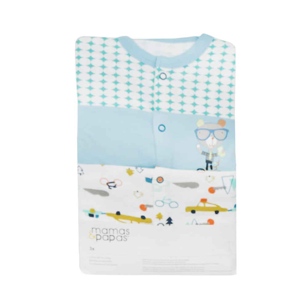 BOYS L/S 3PC SLEEP SUIT M&P MDW-23 3-6M CHI MP01