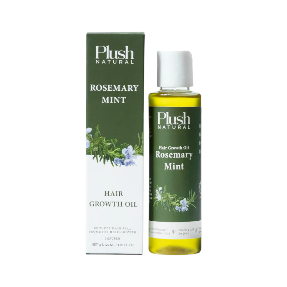 PLUSH NATURAL HAIR GROWTH ROSE MARY MINT OIL