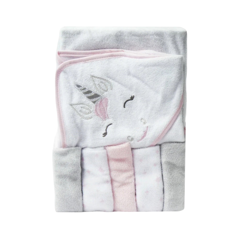 BABY BATH TOWEL HOODED W 5PC FACE TOWEL MDW-23 CHI 57847