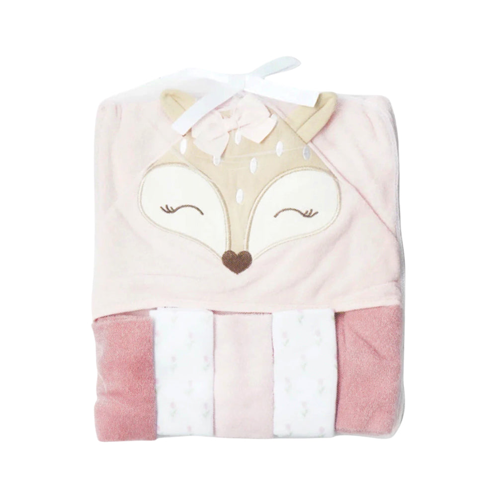 BABY BATH TOWEL HOODED W 5PC FACE TOWEL MDW-23 CHI 57906